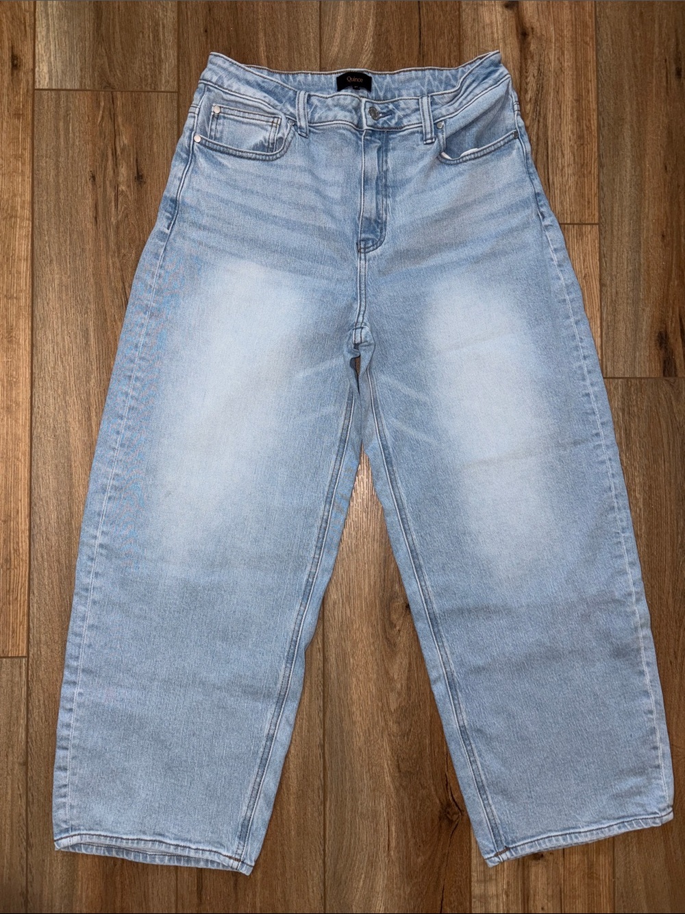 Quince cool blue Bella stretch barrel jeans